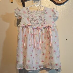 George Pink Floral Kids Formal Dress